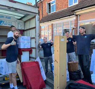 Removal company outside property