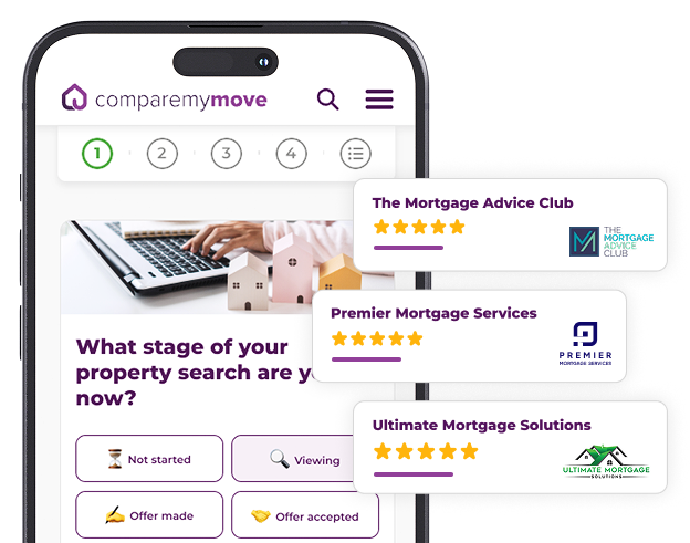A screenshot of our easy to use mortgage brokers comparison form with example reviews